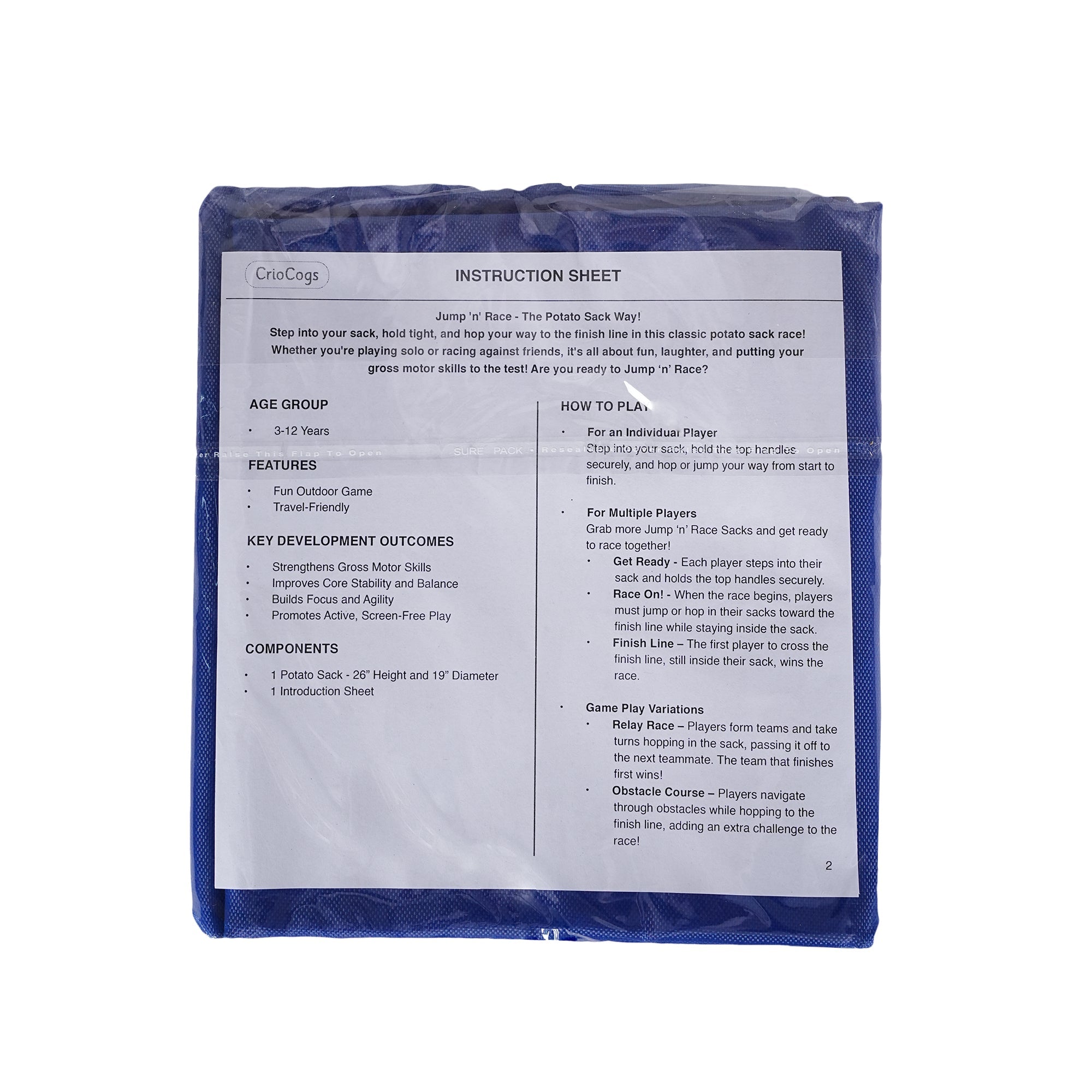 Jump 'n' Race Sack - Blue