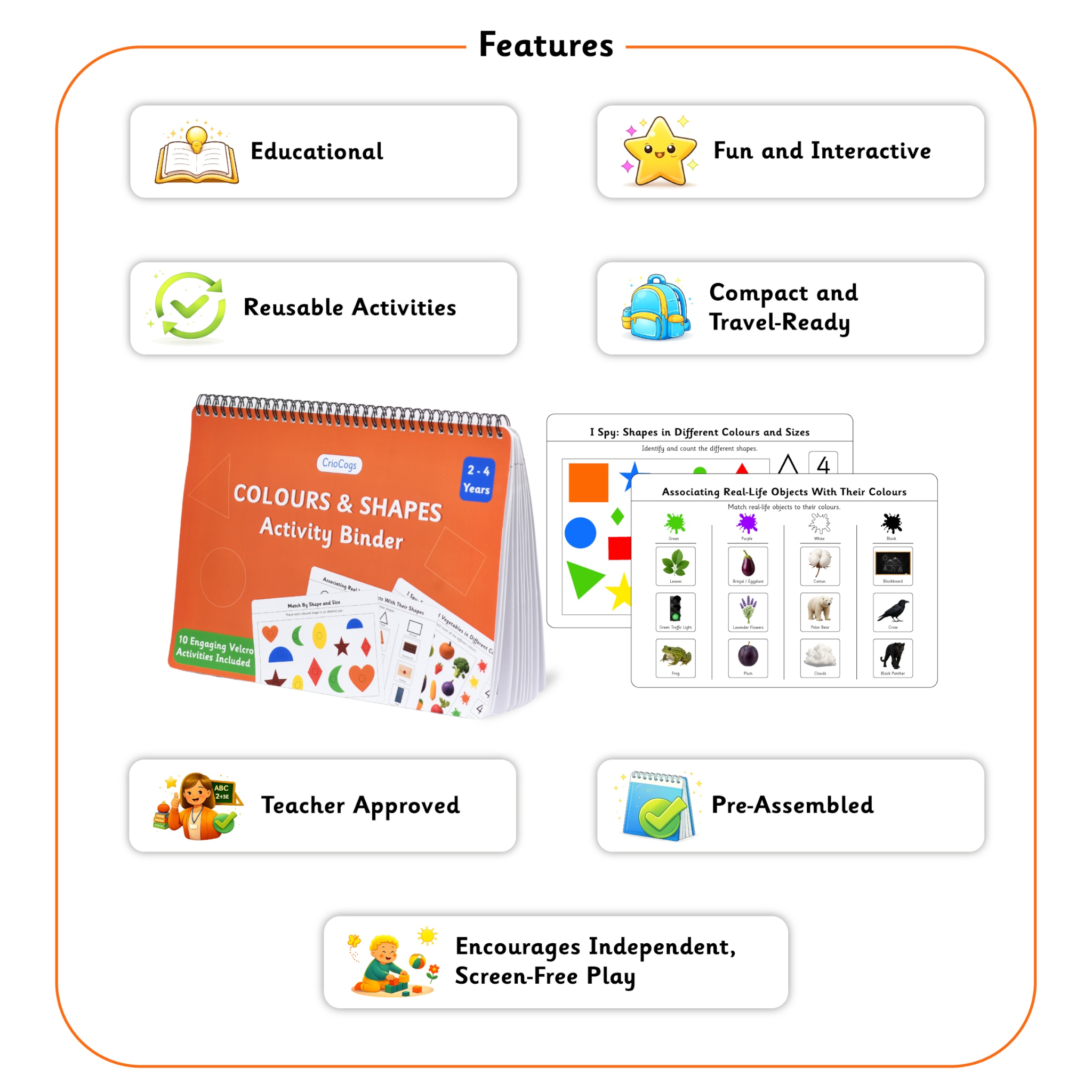 Colours and Shapes Activity Binder