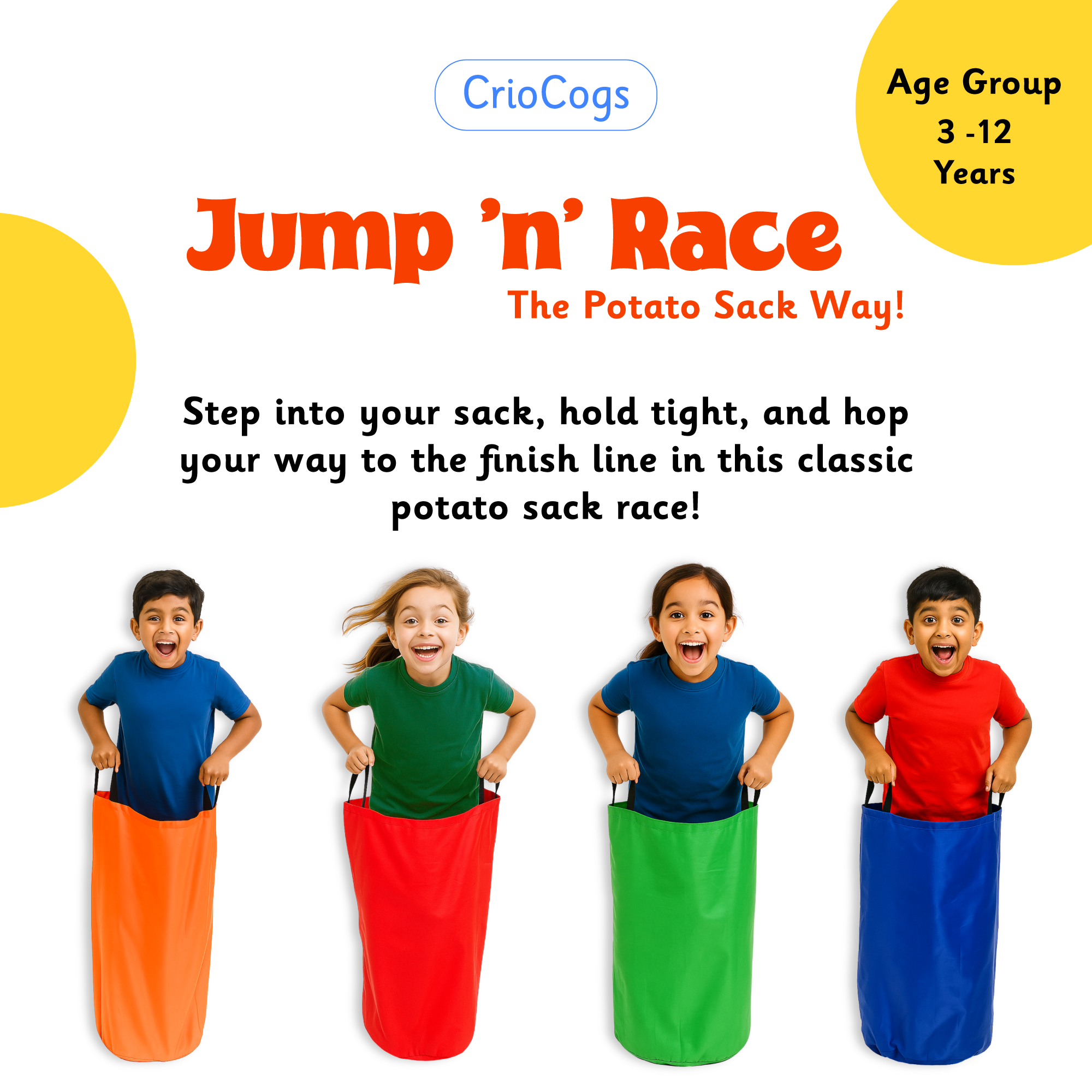 Jump 'n' Race Sack - Blue
